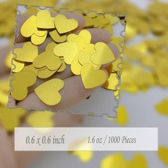 Heart Confetti Valentine’s Day Table Confetti Metallic Foil for Gold Heart