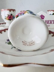 Royal Albert Lady Carlyle Egg Cup and Plates Set – Made in England