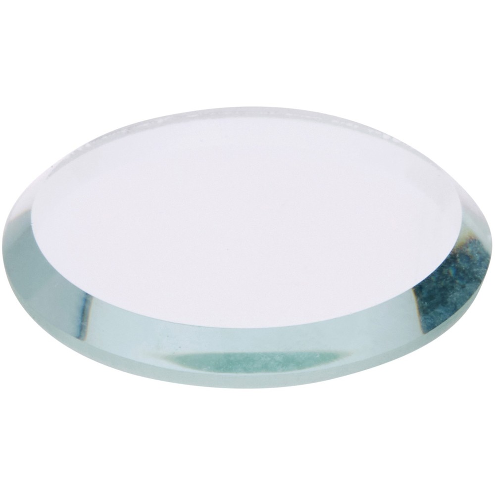 Plymor 1″ Round, 3mm Thick Beveled Clear Glass Circle