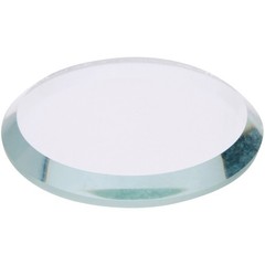 Plymor 1″ Round, 3mm Thick Beveled Clear Glass Circle