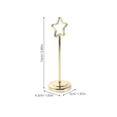2Pcs Reusable Gold Metal Star Table Number Holders for Weddings and Parties
