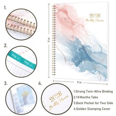2026 Monthly Planner – 2026 Planner from January to December, Calendar Planne…