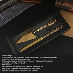 Hot Vintage Engraved Cake Knife And Server Set For Wedding