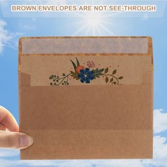 Blank Cards and Envelopes 4×6, 30 Pack Brown Invitation A4 (4x6in),