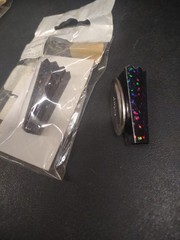 Black Holo Foil Bout Magnet, Attach Boutonniere w/o Pins «Glitterati Midnight»