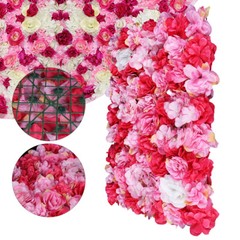 12x Artificial Flower Wall Rose Wall Diy For Wedding Background Wall Decor
