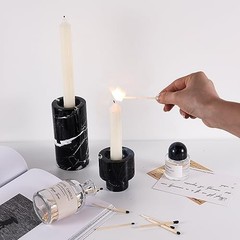 Candle Holder Real Luxurious Natural Marble Candlestick Holder for A Style