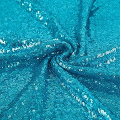 Sequin Tablecloth 50″ x 50″ Small Square Sparkly 50″ x 50″ (Square) Turquoise
