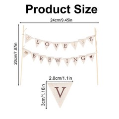 Love Is Brewing Wooden Cake Topper, Brown & White, Bridal Shower Decor,