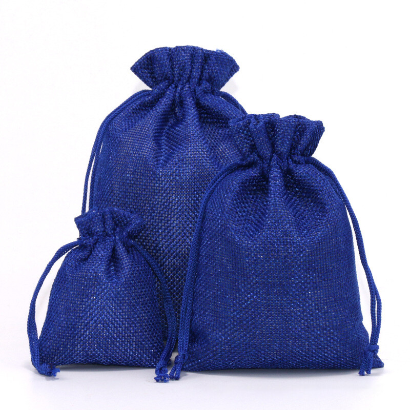 10/20/30pcs Wedding Imitation Hemp Favour Gift Bags Jewelry Drawstring Pouch
