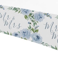Srua Don Dusty Ble Mr and Mrs Bridal Shower Decorations 55 x 86 inches, Blue