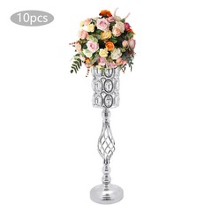 10Pcs Crystal Vase for Centerpieces with Crystal Beads Wedding Vase for Table
