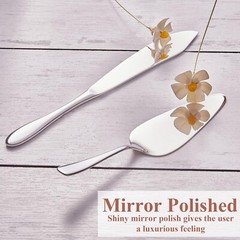 Cake Cutting Set for Wedding, Cake Knife and Server Set Classic Design Christmas