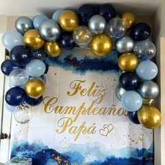 Navy Blue Gold Balloon, 60 Packs 12 Inch 12 Inch, & Light