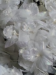 Wedding Floral Bundle Of 33 Pieces/white/Ivory/Iridescent/Picks/Stems/Flower/Lot