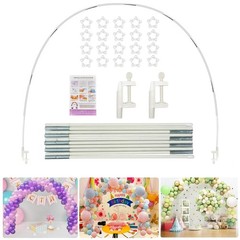 Voircoloria 13ft Table Balloon Arch Kit, Stand Standard, White