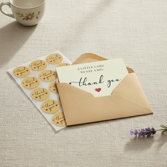 Thank You Cards with Envelopes, 25 Pack 350GSM Thick Blank Personalized Notes…