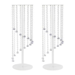 2Pcs Flower Vase Column Flower Stand Tall Vases for Wedding Party Centerpieces