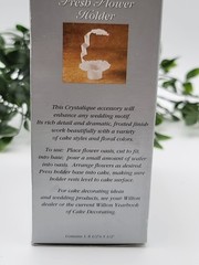 New In Box Wilton Crystalique Fresh Flower Holder Cake Topper 8.5 X 5.5″
