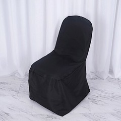 10 Black POLYESTER BANQUET CHAIR COVERS Wedding Party Dinner Decorations