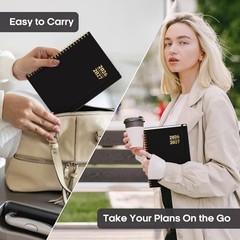 Academic Planner 2026-2027, Weekly and Monthly Calendar (6.4″x8.5″) A5 A.Black