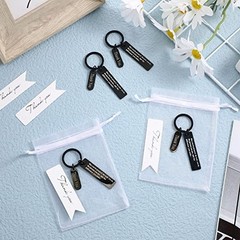 36 Pcs Employee Appreciation Gifts Thank You Coworker Keychain Gifts Black