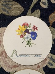 Vintage Sewell Floral Placemats Trivets Set Of 4 Floral Design Made In England