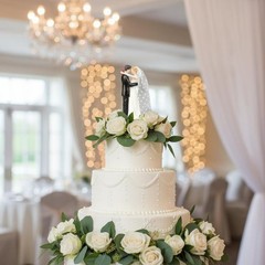Bride and Groom Cake Topper Detailed Craftsmanship Wedding Cake Topper