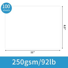 YINUOYOUJIA 100 Sheets White Cardstock 8.5 x 11″ Thick Paper, A4, white