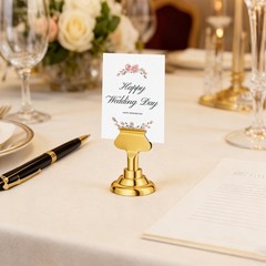 Sophisticated Gold Table Sign Holders – 1.7 Inches, Ideal for Elegant Occasions