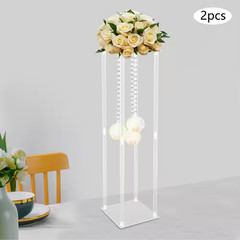 31.5 In. X 7.8 In. Rectangular Acrylic Decorative Stand Wedding Centerpieces wit