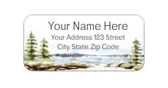 48 Personalized Trees Lakeside Beach Ocean Return Address Stickers Labels A206