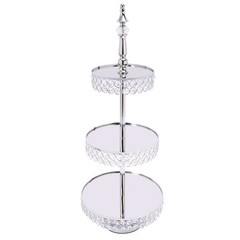 Dessert Plate Display Rack 5Pcs Cupcake Holder Tray Crystal Beads Cake Stand New