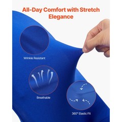 Uimoso 50PCS Blue Stretch Spandex Chair Covers for Weddings, Parties, and Dining