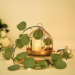 7 ft Green LED Eucalyptus Leaves Garland Battery Operated Wedding Fairy Lights