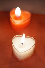12 pcs 2″ White Heart Votive Tealight Candles Wedding Party Centerpieces Sale