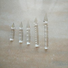 10pcs 76-150mm Triangle Chandelier Crystal Prisms Bar w/ Arrow Head Lamp Parts