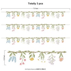 Flower Banner Garland set Wildflower Floral Garden Decoration mixed