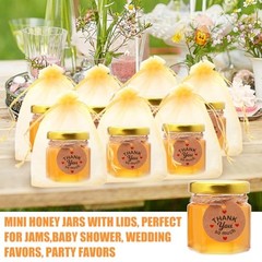 1.5 oz Mini Glass Honey Jars, Honey Jars Party Favors in Bulk, with