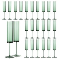 Acrylic Dark Wine Glasses champagne glasses Champagne Flutes 24 Pack Green