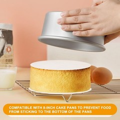 150 Pcs-8 Inch Non-Stick Parchment Rounds,Precut Round Parchment Paper for To…