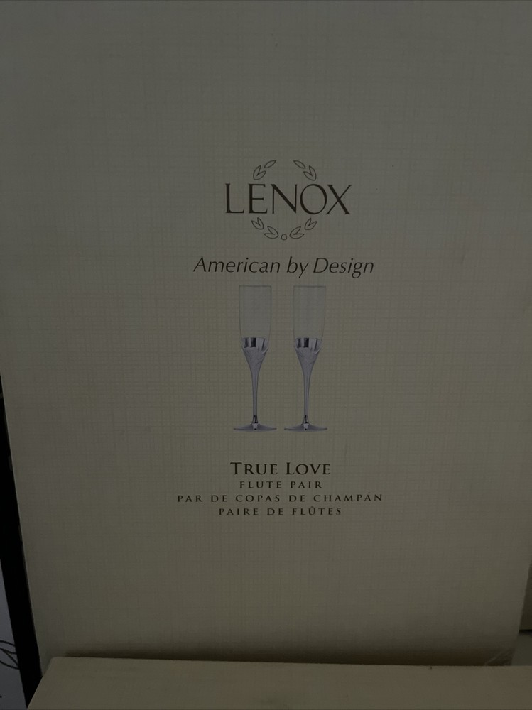 Lenox True Love Wedding Bundle Flutes, 5×7 Frame, Dessert Set, Guestbook And Pen