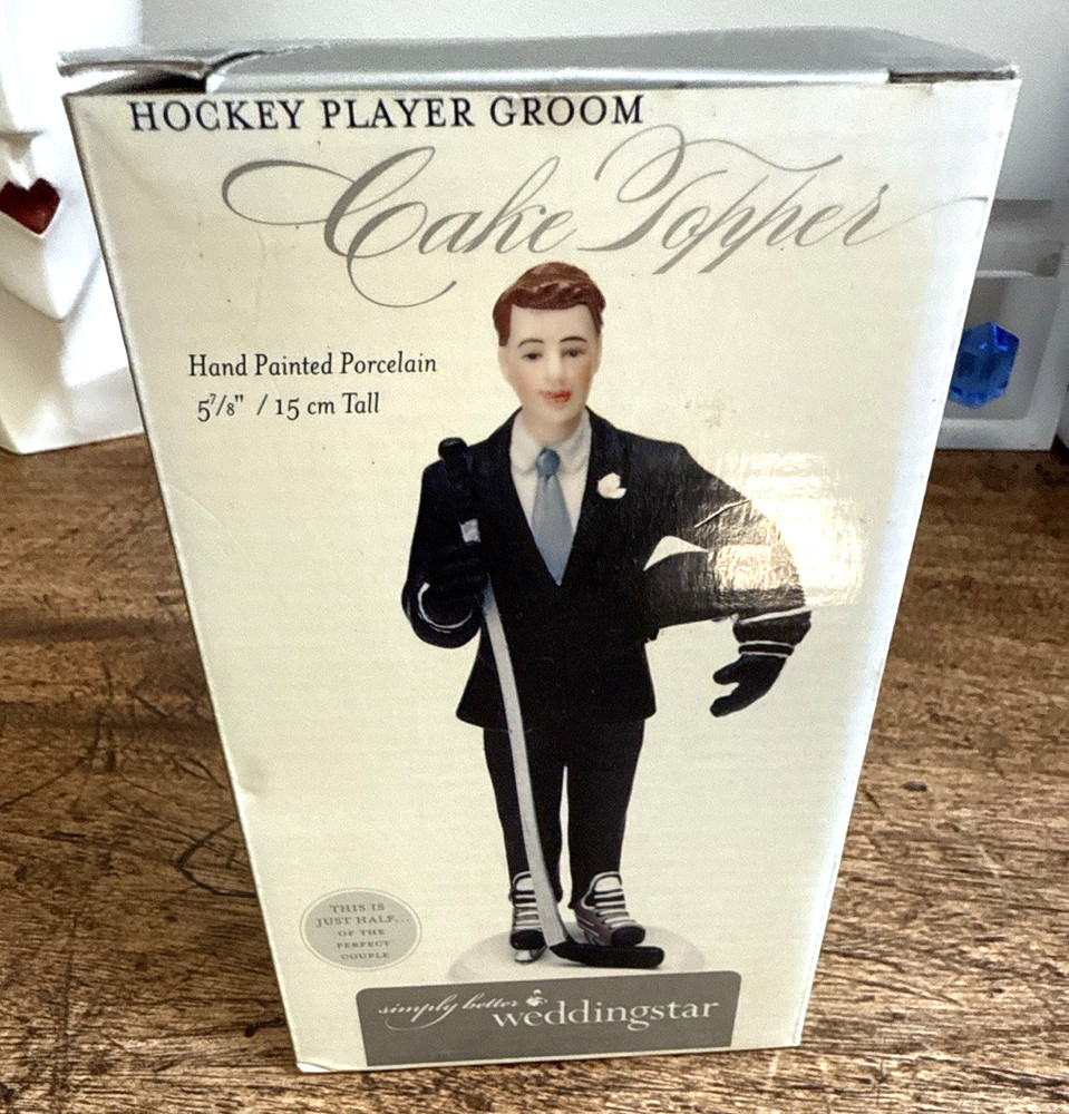 Weddingstar Hockey Groom Cake Topper 5 7/8″ in Box