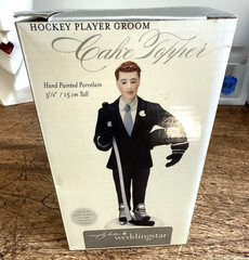 Weddingstar Hockey Groom Cake Topper 5 7/8″ in Box