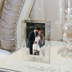 4″ x 6″ Crystal Picture Frame with Gift Boxed Decorative Photo Frame for Home…