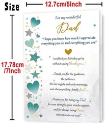 Missonemi Fathers Day Card for Dad – Heartfelt Father‘s Day Cards Gi