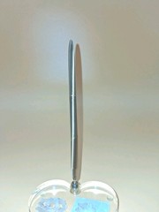 Gold Pen with Heart-Shaped Clear Rose Base for Wedding Guest Book