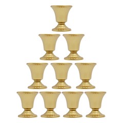 10Pcs 15cm Gold Metal Centerpieces Flower Vase Wedding Anniversary Party Decor