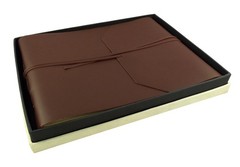 Large Genuine Leather Photo Album with Gift Box – Scrapbook Style Pages – Hol…