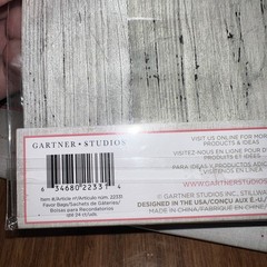 3 Pkgs -24 Count Gartner Studios WEATHERED WOOD FAVOR BAGS Wedding Collection